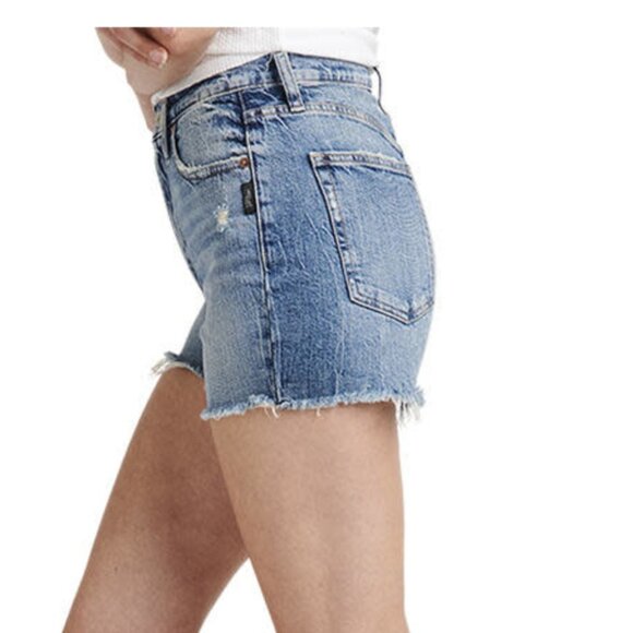 SILVER JEANS Women's Denim Shorts 28 Hi-Rise Eco-Friendly Distressed Sum… - Picture 13 of 13